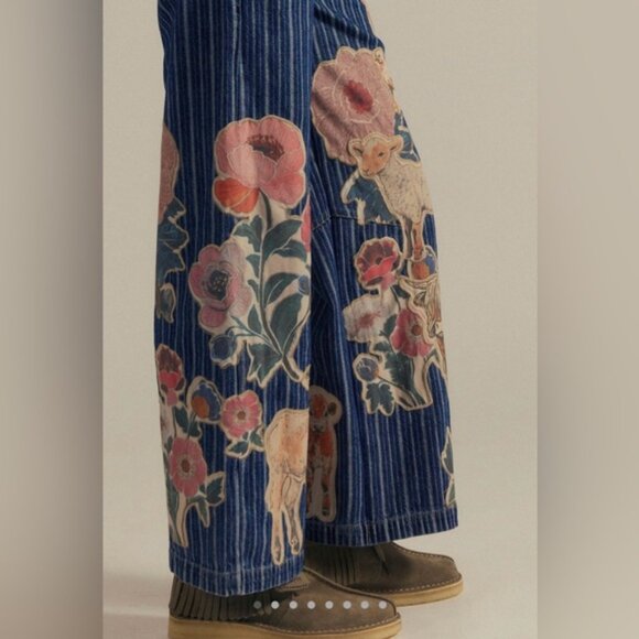 NWT We The Free Farm To Peach Jeans~ Barnyard Blue 🐥 🍑 - Picture 4 of 10